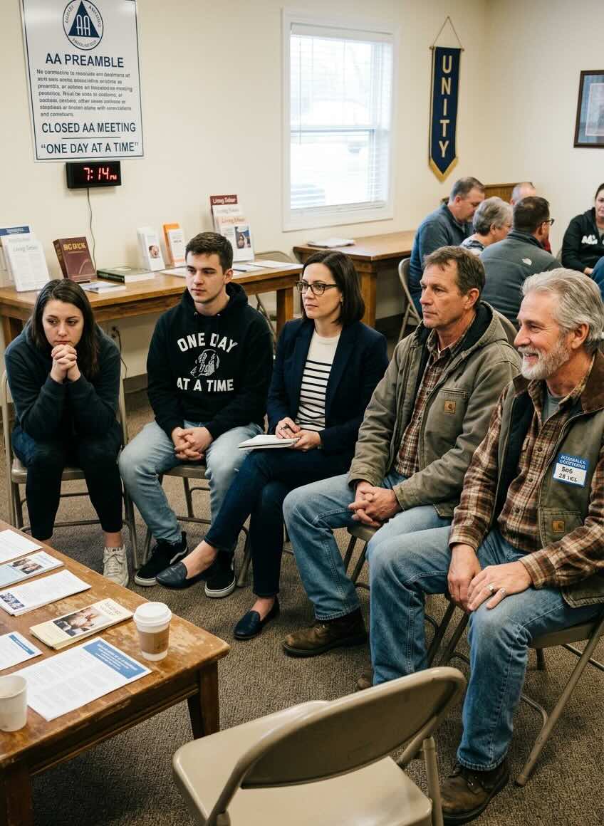 AA group meeting in Boston, MA