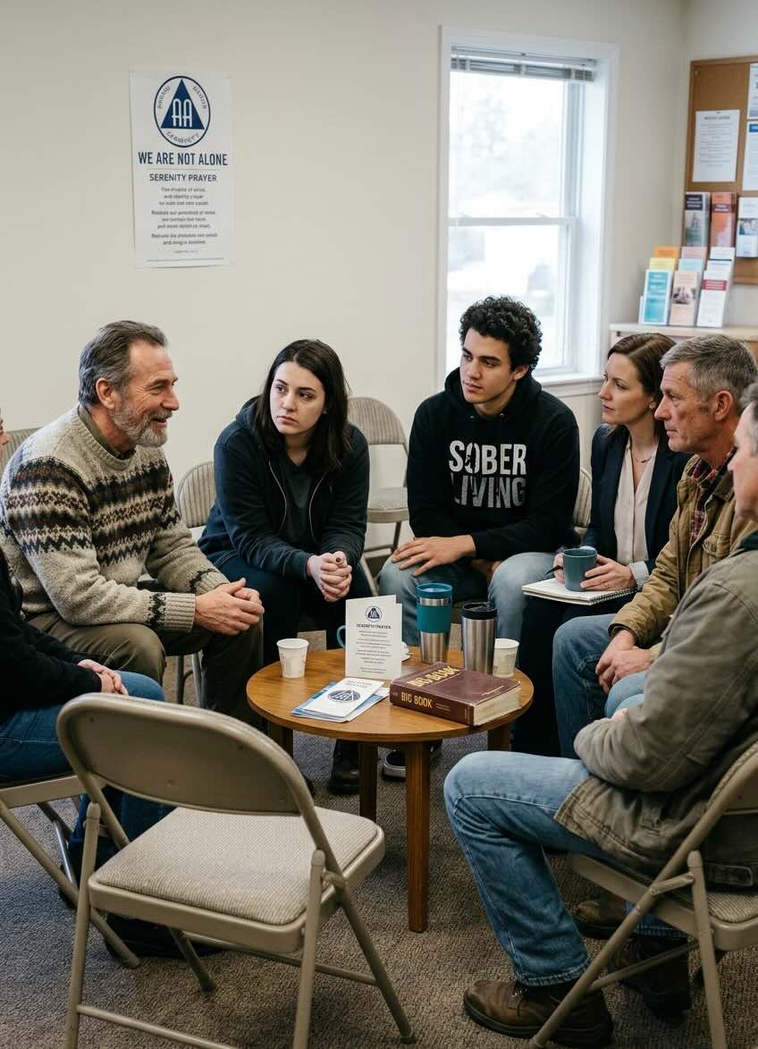 AA group meeting in Michigan