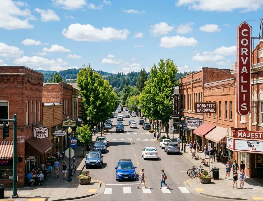 Oregon neighborhood street
