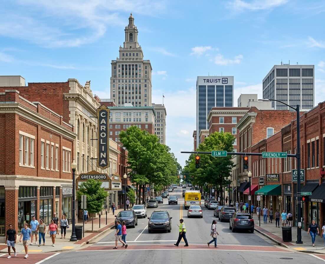 Greensboro, NC neighborhood street
